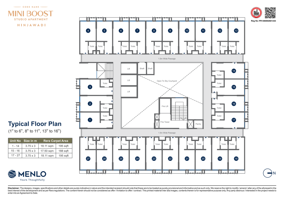 Mini Boost typical floor layout