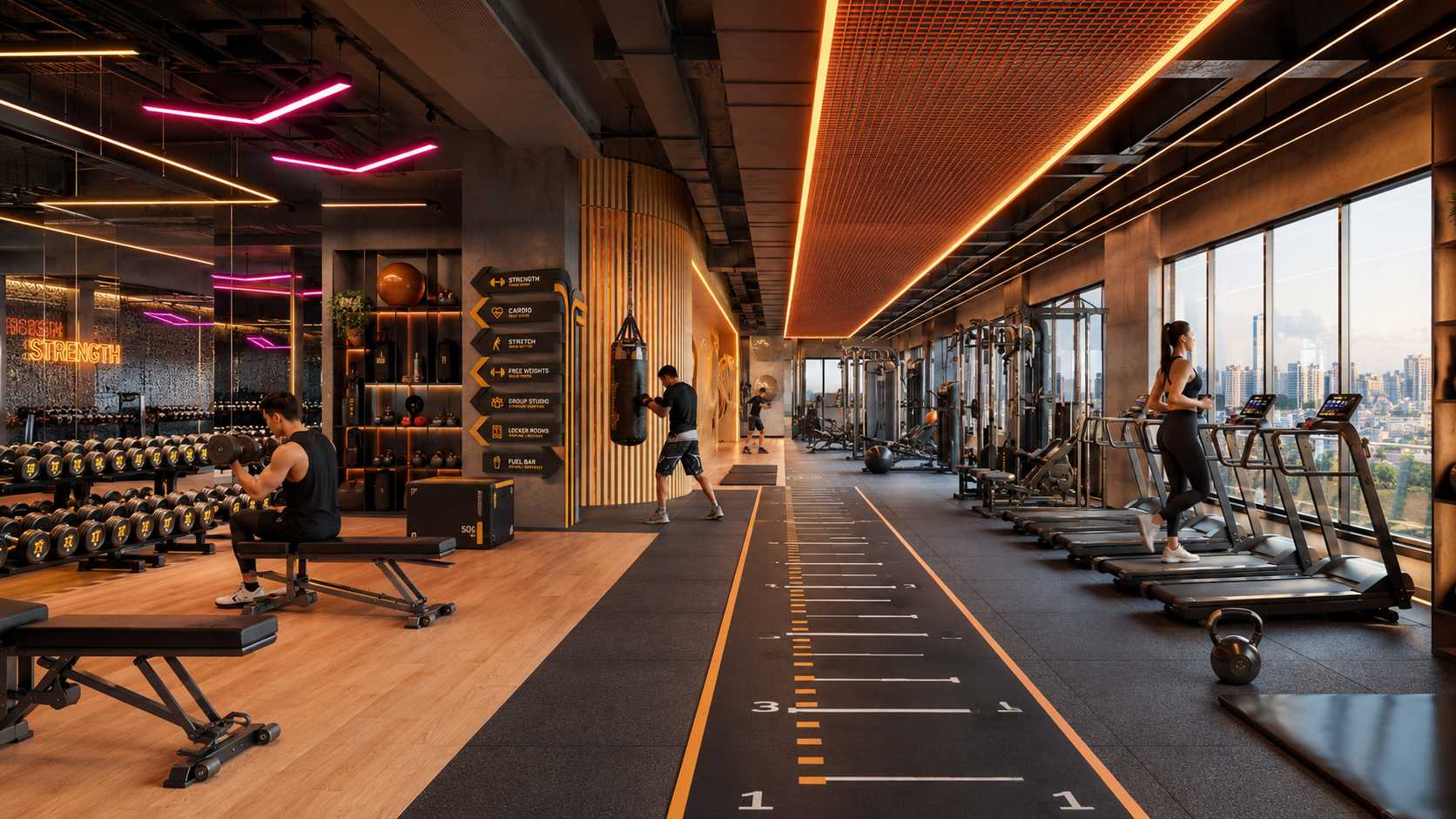 Hi-tech gymnasium